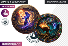 International Women's Day Round Cliparts &amp; Backgrounds PNG Product Image 1