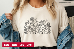 Wildflower Border SVG PNG Product Image 1