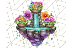 Bright Floating Island PNG Clipart for Fantasy Worlds & Maps Product Image 3