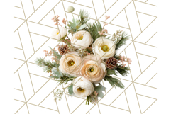 Whimsy Winter Florals Clipart PNG, Christmas Png Clipart Product Image 3