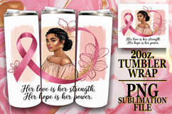 WHIMSICAL SUBLIMATION 20oz TUMBLER WRAP, Cancer Product Image 1