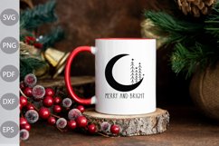 Merry and Bright SVG Cut Files - Christmas SVG Design Product Image 3