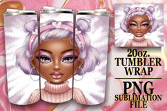 ENCHANTING VIEWS 20oz TUMBLER WRAP, Afro Girl Product Image 1