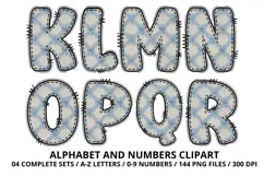 Coquette Shabby Chic Alphabet PNG Letters & Numbers 300DPI Product Image 3