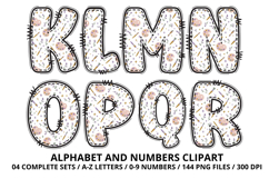 Enchanted Garden Patchwork Alphabet PNG Clipart 300 DPI Product Image 3