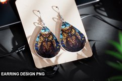 Stained Glass Owl Earring Design Product Image 1