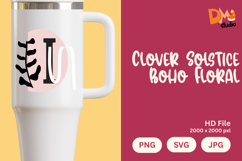 Clover Solstice Boho Floral Monogram Product Image 1