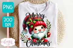 Merry Christmas PNG sublimation | Christmas gnome shirt PNG Product Image 1