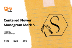 Centered Flower Monogram Mark Product Image 1
