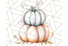 Fall Pumpkin Clipart PNG, Autumn Pumpkins, Jewel Tones Png Product Image 3