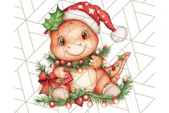 Christmas Dinosaur PNG Clipart, Cute Dino Holiday Art Png Product Image 3