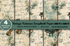Victorian Scrapbook Paper JPG Product Image 1