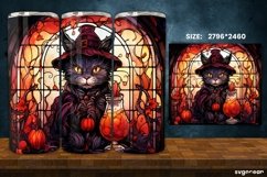 Stained Glass Halloween Tumbler Wrap | 20 Oz | Sublimation Product Image 5