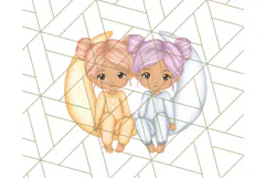 Zodiac Buddies Clipart PNG, Cute Astrology Clip Art Product Image 3