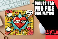 Joyful Desk Pad Design PNG, 3D Heart Product Image 1