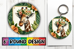 Joyful Ornaments Circle PNG, Giraffe Product Image 1