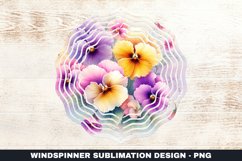 Flowers Wind Spinner Sublimation Design Product Image 1