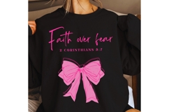 Coquette Christian Bible Quote PNG Bundle | Faith Over Fear Product Image 5