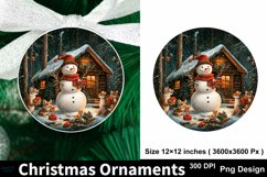 Christmas Ornaments PNG Round Sign PNG, Christmas Round Sign Product Image 1