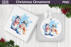 Snowman Christmas Ornament Sublimation | Christmas Ornament Product Image 1