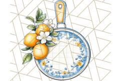 Mediterranean Cottagecore Kitchen PNG Clipart with Lemons Product Image 3