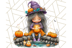 Spooky Gnome Village Clipart PNG Halloween Png Product Image 3