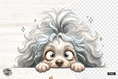 Whimsical Peeking Dog Png - Dog Clipart Product Image 1