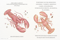 Coastal Glitter Lobster PNG Clipart Product Image 2