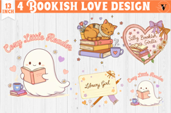 Bookish Sublimation designs | Cute Reading Book Lover png Product Image 1