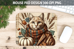 Cat Mouse pad Sublimation - Thanksgiving PNG Design Product Image 1