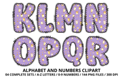 Enchanted Garden Patchwork Alphabet PNG Clipart 300 DPI Product Image 3