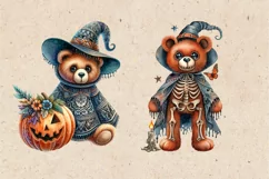 Watercolor Halloween Spooky Bear PNG sublimation Product Image 2