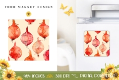 Cartoon Onion Magnet, Vegetables Magnet Design Product Image 1