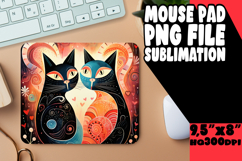 ENCHANTED desk pad PNG Design, Cute Cat Product Image 1