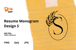 Resume Monogram Design Product Image 1