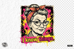 Funny Summer Grandma PNG Illustration Product Image 1