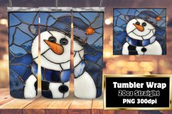 Christmas Snowman 3D Tumbler Wrap Sublimation Product Image 1