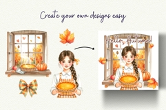 Cozy Fall Baking Watercolor Clipart Bundle Product Image 7