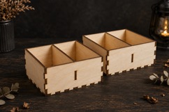 Wooden Storage Organizer Box Laser Cut SVG Product Image 1