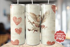 Cupid Vintage Valentine Tumbler | Valentine Tumbler Wrap Product Image 1