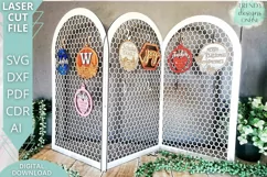 Ornaments Keychains Chicken wire Display laser cut file Product Image 1