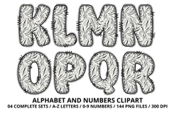 Safari Alphabet PNG - Letters &amp; Numbers Clipart 300 DPI Product Image 3