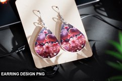 Valentines Day Teardrop Sublimation- Valentines Day Earring Product Image 1