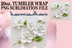 3D Petal Magic: Tumbler Wrap Sublimation Product Image 1