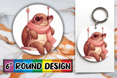 Cheerful Sublimation Circle Coasters, Turtle Product Image 1