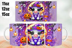 Halloween Cow Mug Wrap Sublimation 11oz, 12oz, 15oz Product Image 1