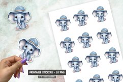 Cute elephant sticker, Baby elephant sticker png Product Image 1