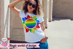 Rainbow Sunflower svg Gay Pride svg for Cricut Product Image 2