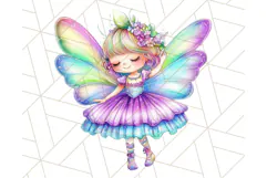 Pastel Fairy Clip Art PNG With Glitter, Rainbow Fairy Png Product Image 3