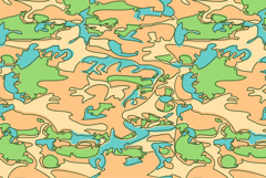 Seamless Camouflage Pattern in Green Blue Beige background Product Image 1
